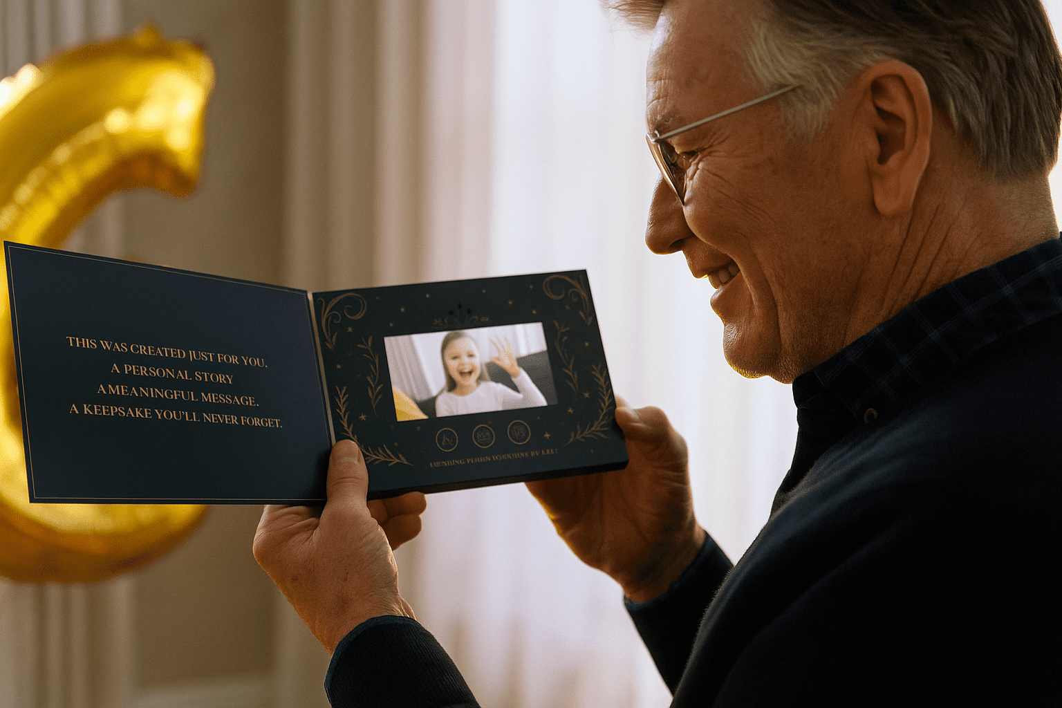 Family members looking at a photo album together